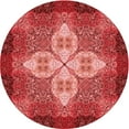 thumbnail image 1 of Ahgly Company Tapis d'Intérieur Lavable en Machine Carré Rouge Transitionnel, 3 Pieds Carré, 1 of 7
