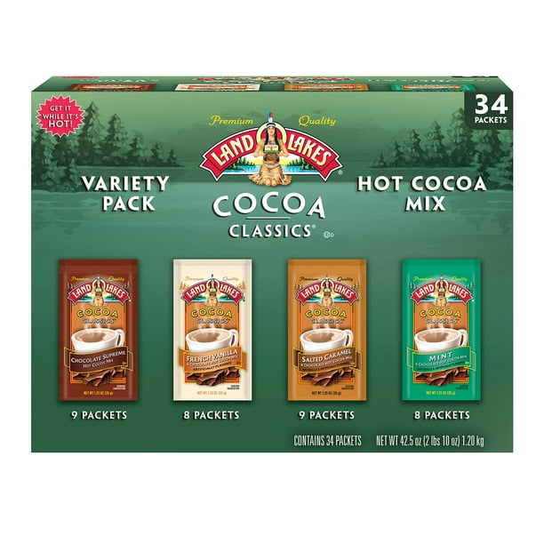 Land O Lakes Classics Instant Premium Hot Cocoa Assortment Box, 34