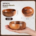 thumbnail image 2 of Cuencos de madera Skylety para ensalada de madera de acacia, 10 unidades, 10 cm de diámetro, 2 of 7