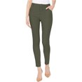 thumbnail image 1 of I.N.C Womens Exposed-Button Casual Trouser Pants, Green, 2, 1 of 1