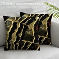 thumbnail image 3 of Nawypu Black and Gold Couch Decor Throw Pillow Covers  Black and Brown Gold Home Decorative Pillow Covers Set of  for Living Room Bedroom Bed Couch Cushion Cover Sofa Decor Pillow Cases, 3 of 5