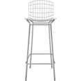 thumbnail image 2 of Home Square 42" Leather Barstool in Silver & White - Set of 2, 2 of 7