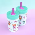 thumbnail image 2 of Zak Designs 12oz Super Kitties Kids Straw Tumbler, Stainless Steel Vacuum Insulated Kincaid Tumbler with Silicone Straw Utilizing Leak-Proof Valve, Travel Straw Tumbler, 2 of 9