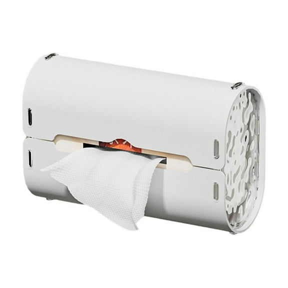 CIYISON No Drilling Wet Wipes Dispenser Wall Mounted Tissue Storage Box for Bathroom