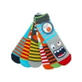 thumbnail image 3 of Jefferies Socks Boys Socks, 6 Pairs Monster Pattern Striped Cotton Crew Socks (Little Boys & Big Boys), 3 of 8