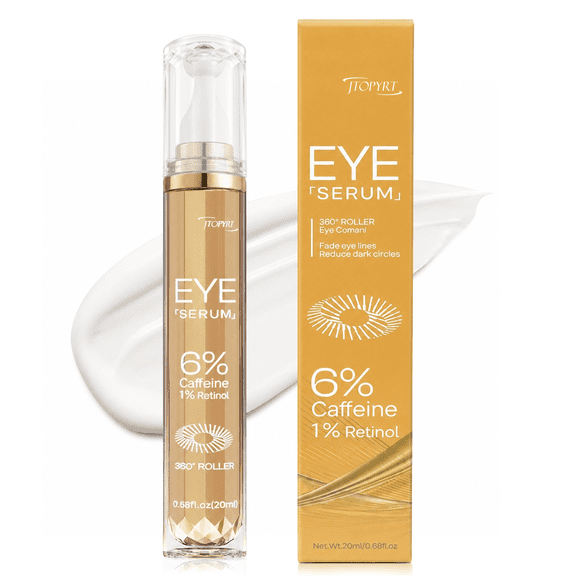 Jtopyrt 6% Caffeine Eye Cream for Dark Circles and Puffiness Travel-Friendly for All Skin Type