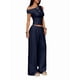 thumbnail image 2 of Conjuntos de Dos Piezas para Mujer, Top Corto Informal de un Solo Hombro, Pantalones Anchos y Conjuntos Y2K A Juego. Azul Marino M, 2 of 7