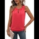 thumbnail image 1 of Blusas de Verano con Ojales para Mujer, Camisetas Sin Mangas con Cuello Redondo, Camisetas para Mujer Rosa Roja XL, 1 of 9