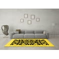 thumbnail image 3 of Ahgly Company Machine Washable Indoor Round Oriental Yellow Traditional Area Rugs, 6' Round, 3 of 4