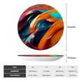 thumbnail image 2 of Balery Abstract Fabric Color Waves Print Bone China Decorative Plate Ceramic Dinner Plates Art Crafts with Display Stand-10in, 2 of 6