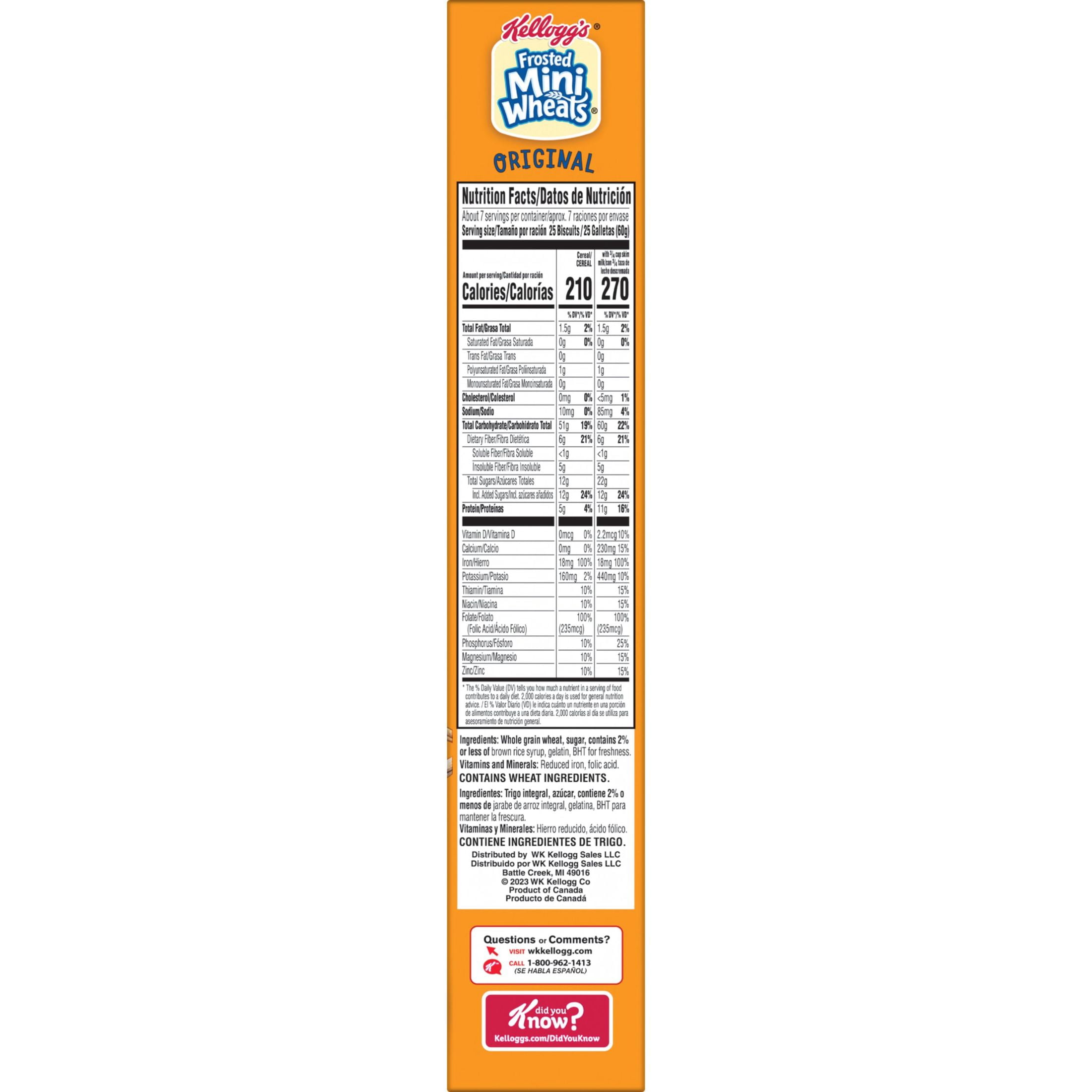Kellogg's Frosted Mini-Wheats Original Breakfast Cereal, High Fiber, 16  oz
