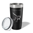 thumbnail image 2 of Keystone Lake Map Tumbler Travel Mug Insulated Laser Engraved Coffee Cup Oklahoma 20 oz Black, 2 of 5