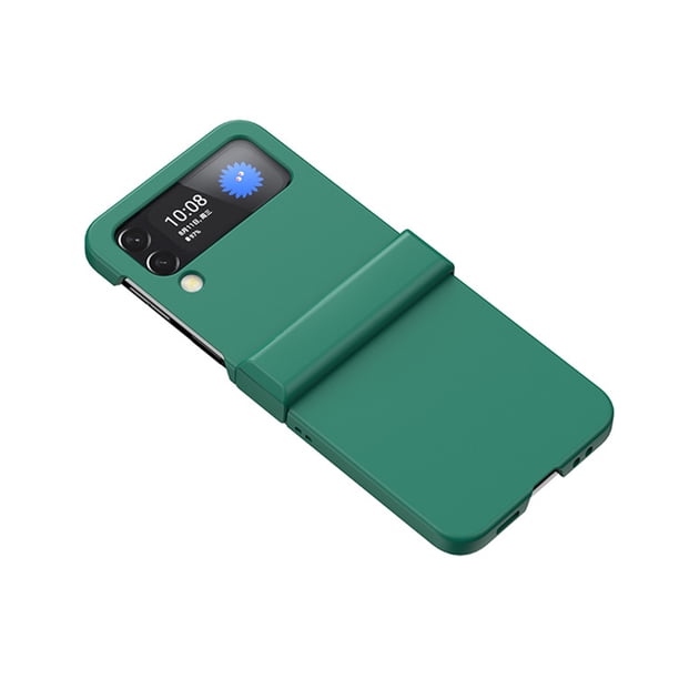 Estuche ultrafino para teléfono con tapa trasera para Samsung Galaxy Z Flip3 (verde oscuro)