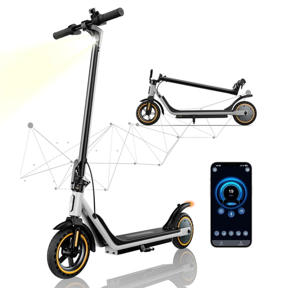 Electric Scooters for Adults Teens, 19Miles 19Mph Top Foldable 500W Escooter 8.5" Solid Tires, Commuting E-Scooter APP Control with 3-Speed