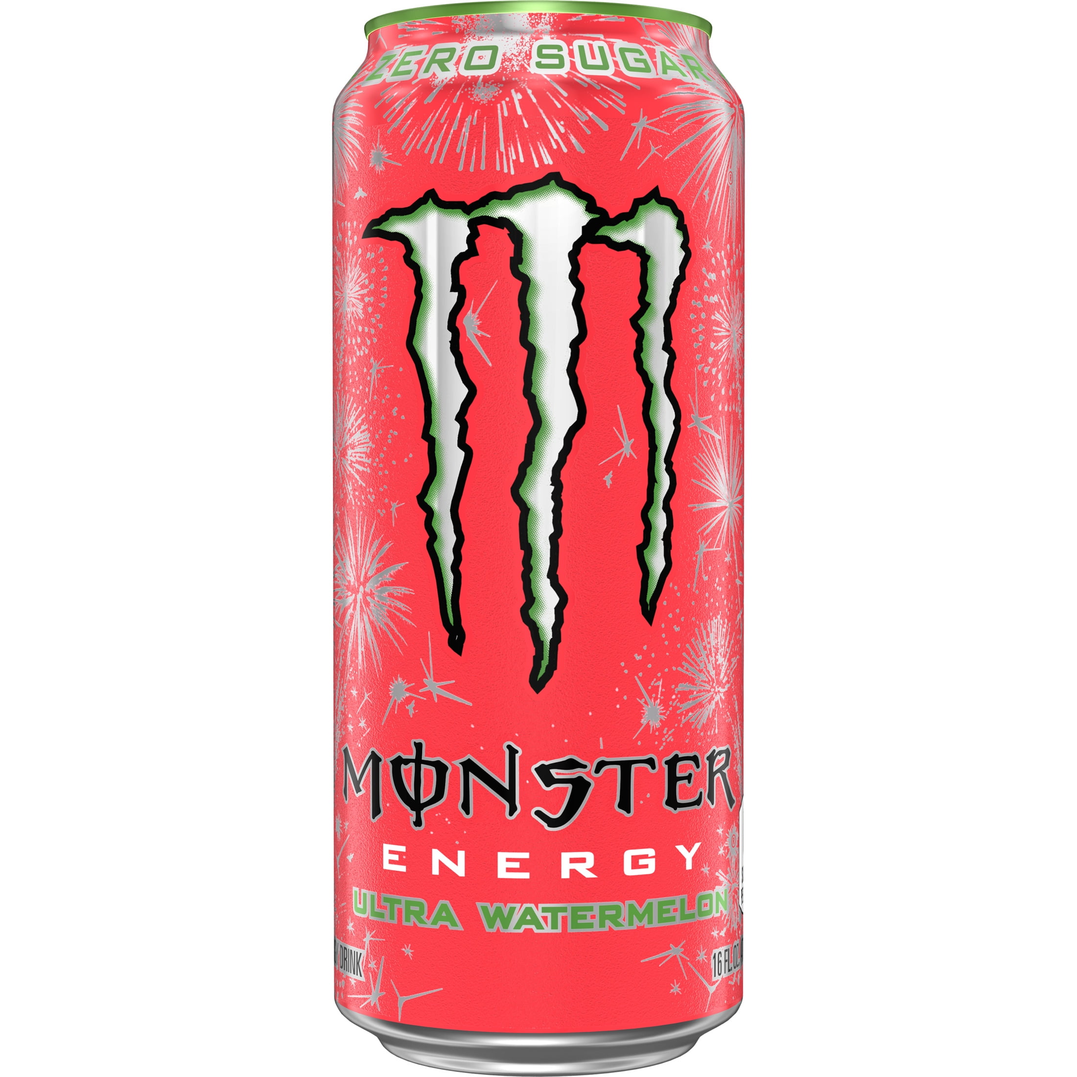 (4 pack) Monster Energy Ultra Watermelon Sugar Free Energy Drink 16 fl oz Can