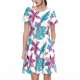 thumbnail image 1 of Balery Hawaiian Style Vestidos sueltos de manga corta para mujer, vestidos de verano 2025, vestidos casuales de corte A con vuelo., 1 of 6