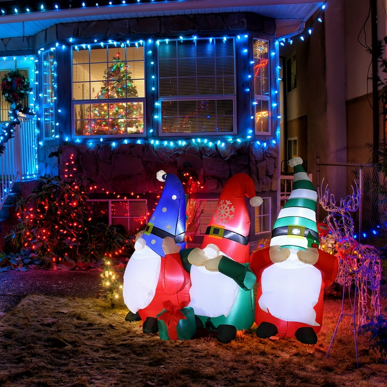 TURNMEON 6 Ft Christmas Inflatable Elf – With Built-in LED Lights, Yard Decoration, Includes Stakes & Water Bag 2 thumbnail image