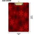 thumbnail image 3 of FMSHPON Snowflakes On Red Background Clipboard Hardboard Wood Nursing Clip Board and Pull for Standard A4 Letter 13x9 inches, 3 of 7