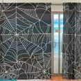 thumbnail image 2 of Coolnut 2 PCS Halloween White Spider Web Sheer Gauze Door Curtains, Window Curtains Drapes for Living Room Kids Bedroom Window Treatment Decor 84"x55", 2 of 4