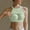 Green, variant on Munlar Vest Tank Tops for Women Beige Modest Camisole with Built in Bra Solid Halter Sleeveless Slim Tees L