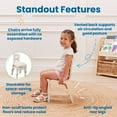 thumbnail image 4 of ECR4Kids Stackable Bentwood Chair, 10in Seat Height, Montessori Furniture, White Wash, 2-Pack, 4 of 9
