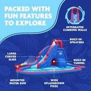 Sunny & Fun Fun Inflatable Kiddie Water Slide with Pool for Backyard
