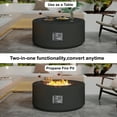 thumbnail image 5 of HongTaoK 32.5" Round Propane Fire Pit Black 50K BTU with Lava Rocks, and Eco-friendly, Black, 5 of 9