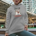 thumbnail image 2 of Chillin' with My Snowmies, Christmas, Winter & Snowman Themed Art Merch Gift, Heather Grey Hooded Sweatshirt or Hoodie, 3XL, 2 of 5