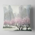 thumbnail image 2 of Designart Flowering Trees at Spring - Landscape Printed Throw Pillow - 18x18, 2 of 5