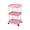 Pink, variant on Homenest White Rolling Mobile Storage Cart with Wheels, 3 Tier Narrow Utility Cart for Small Space, Bedroom Living Room Couch Side Table, Lockable Casters Bathroom Kitchen Shelves Organizer