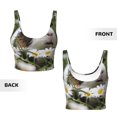 thumbnail image 3 of Sikiie Daisy Guinea Pig Print Strappy Sports Bra for Women Padded Push Up Sports Bra Athletic Running Sports Bra Workout Bra Yoga Bra, 3 of 5