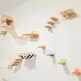 thumbnail image 5 of WeeWhimsy Adjustable Cat Ladder & Bridge Multi-Functional Wall Furniture Climbing Frame Sisal-Rope Wrapped Rungs for Climbing Indoor Cats, Small Pet Cage Accessories (Wood), 5 of 8