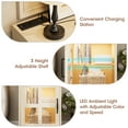 thumbnail image 5 of VEANERWOOD End Tables for Living Room with Charging Station & LED Light, Nightstand for Bedroom with Glass Door and Adjustable Shelf, Beige, 5 of 10
