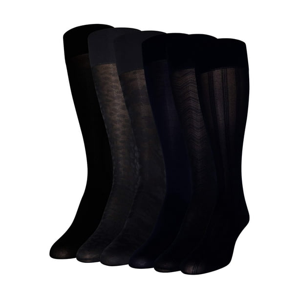 PEDS - Peds Women's Knee High Trouser Socks, 6 Pairs - Walmart.com ...