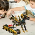 thumbnail image 6 of 2in1 Transforming Dinosaur Toys，Transformation 2 Pack Car Toy with Collision Transforming Car for Girls Age 4-6 |Party Gift for Birthday, Christmas (Golden Dragon), 6 of 10