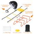 thumbnail image 2 of Agility Ladder Speed Training Equipment with 20ft Agility Ladder Soccer Cones Resistance Parachute 4 Hurdles, 2 of 6