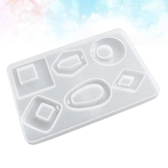 OUNONA White Silicone Jewelry Mold Easy to Demold for DIY Pendant Crafting