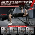 thumbnail image 3 of VIBESPARK 900LBS Olympic Weight Bench Set Adjustable Weight Bench Press with Squat Rack, Preacher Curl, Leg Extension Multi-Purpose Workout Bench for Home Gym Full Body Strength Training, 3 of 10