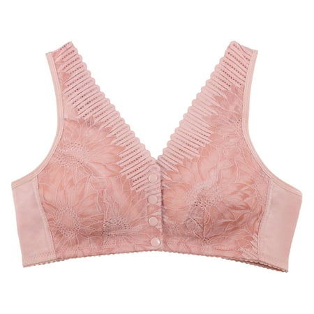 

kpoplk Push Up Bras For Women Women s Balconette Push Up Bra Front Closure Lace Underwire Bras(Beige)