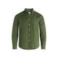 thumbnail image 5 of Free Assembly Men's Oxford Woven Shirt With Long Sleeves, Sizes XS-3XL, 5 of 5