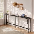 thumbnail image 3 of Keelian 70" Narrow Behind Couch Table with Built‑in Power Strip, Long Sofa Table with Charging Station, Metal Frame Skinny Console Table for Living Room, Entryway and Home Office,Black, 3 of 8
