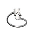 thumbnail image 2 of Fashion 26 English Letter Opening Rings Stainless Steel Girls Love Retro Jewelry, 2 of 9