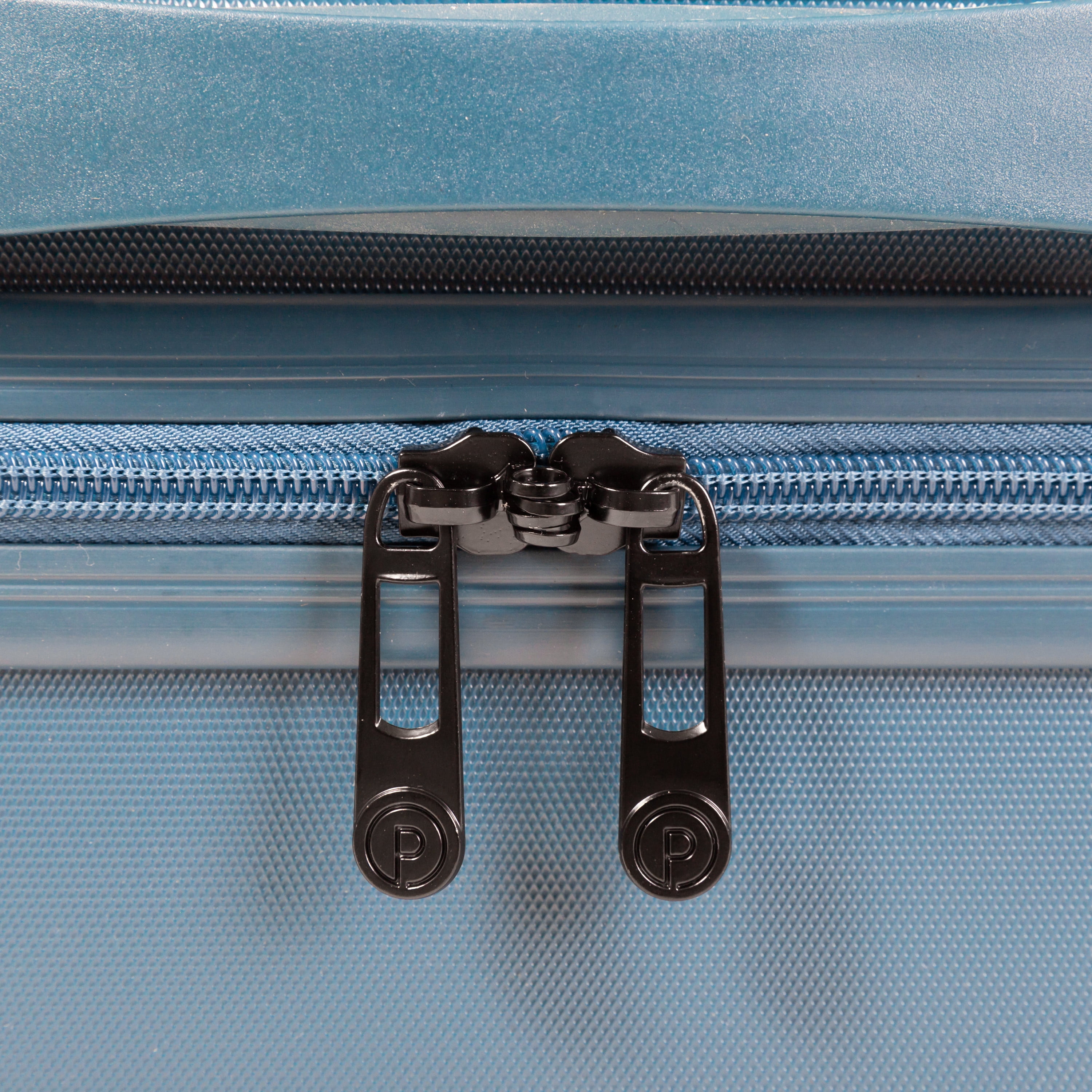 Protege 2-Piece Hardside Spinner Luggage Set with Carry On and Medium Checked Suitcase, Blue