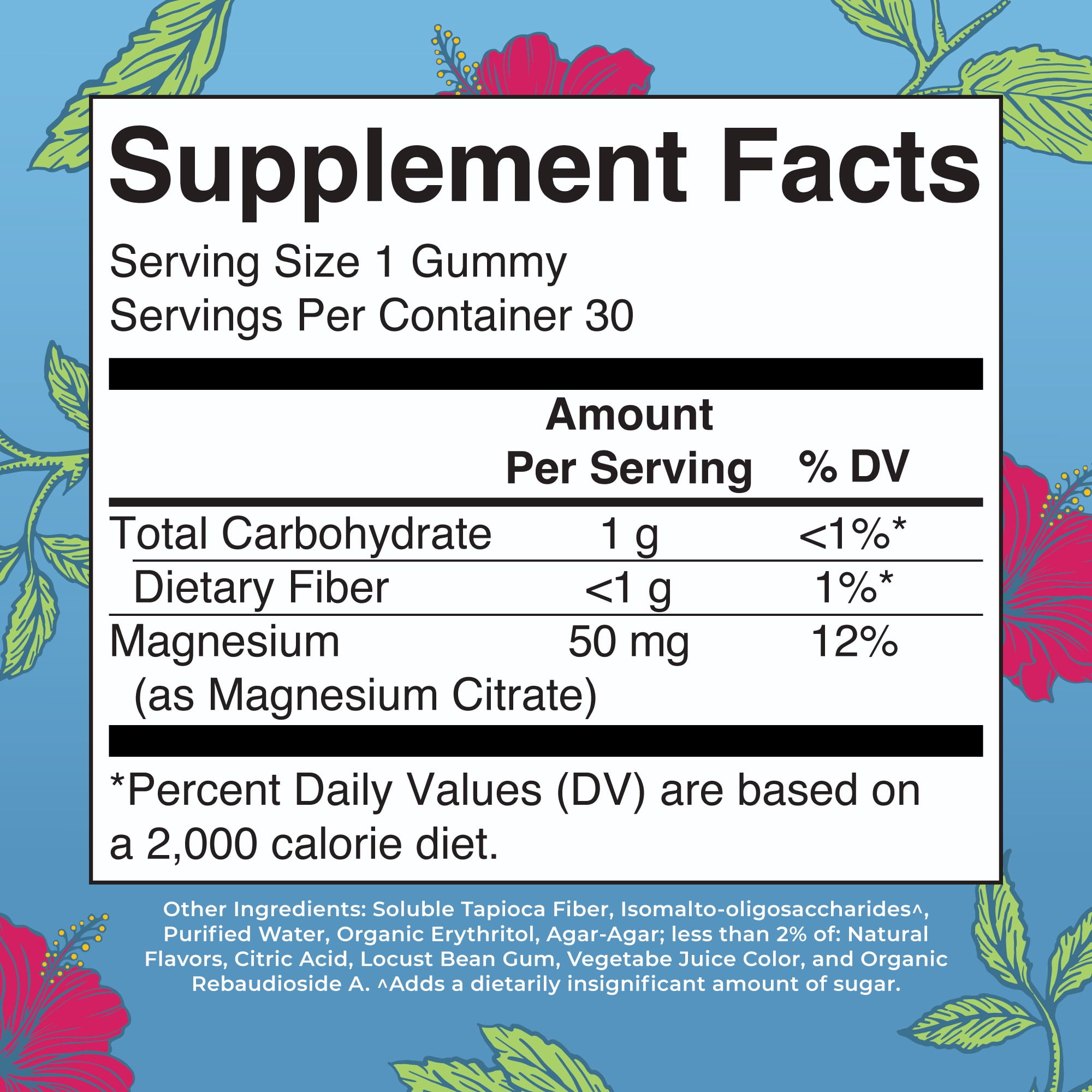 (2 pack) MaryRuth Organics Adult Magnesium Calm Gummies for Bone and Joint Health, Mineral Supplements, Hibiscus, 30 Count