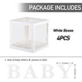 thumbnail image 2 of Baby Boxes With 4 pcs Letters White Clear Balloon Box Blocks for Baby Shower and Birthday Party, 2 of 7