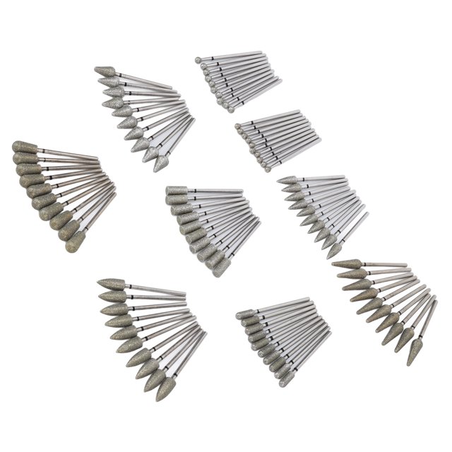 Forets à Ongles, Forets à Ongles Fixés Sable Rugueux Émeri 90pcs pour Technicien Ongle