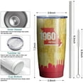 thumbnail image 6 of Football Wood Grain Retro 20oz Stainless Steel Tumbler with Lid and Straw for Football Fans Gifts,Football City Classic Travel Mug Tumbler Cup, 6 of 6