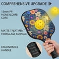 thumbnail image 4 of Pickleball Paddles Set Of 1, Fiberglass Surface, Vintage Floral Print, 1 Paddle, 2 Balls & Bag, 4 of 5