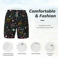 thumbnail image 6 of Picia I love you Mom pattern Mens Swim Trunks with Compression Liner Stretch Beach Shorts Quick Dry with Zipper Pockets No-Chafing Board Shorts-3X-Large, 6 of 9