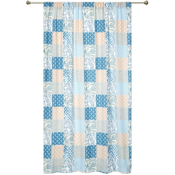 Coral Patch Window Panels - 50" x 63"